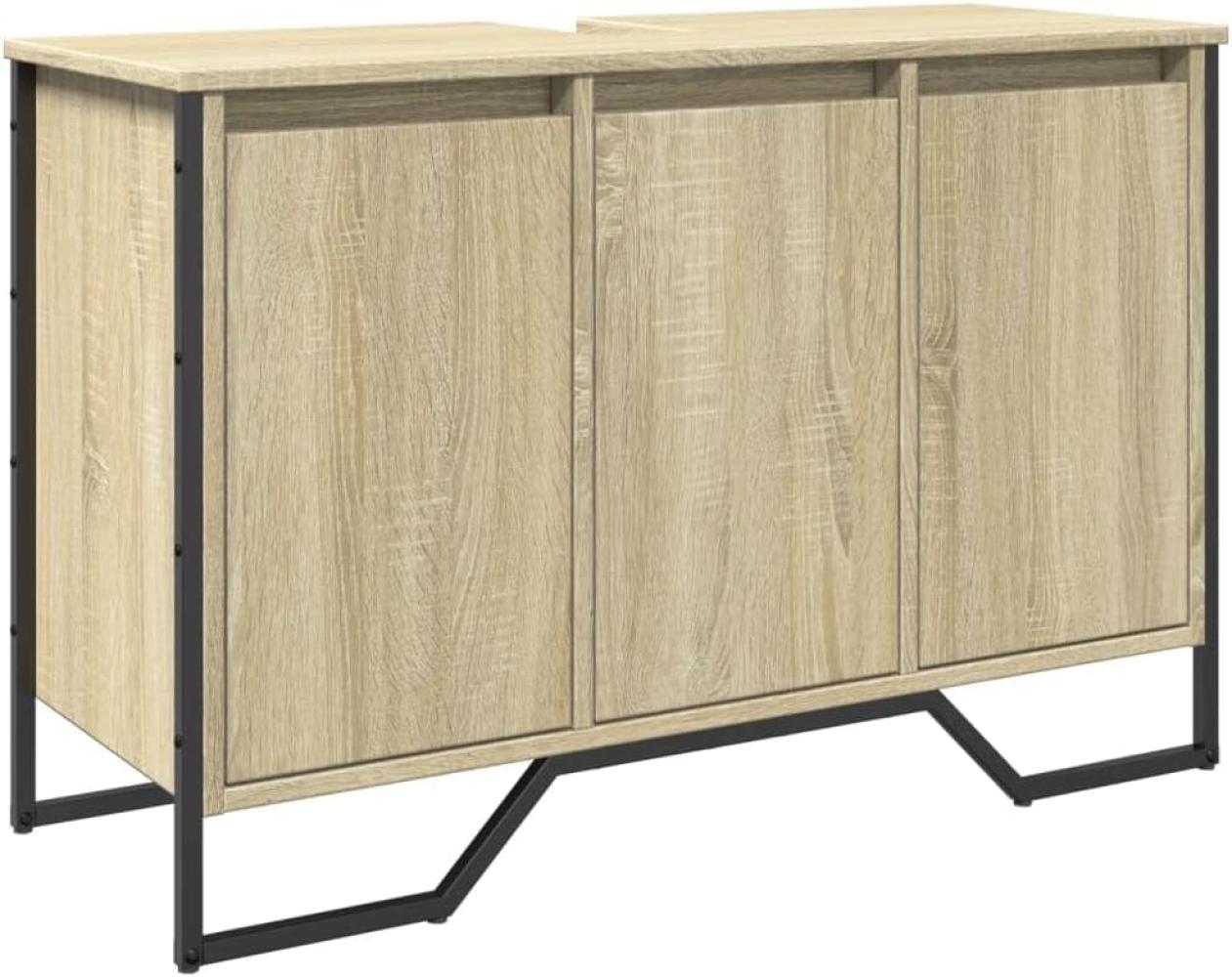 Waschbeckenunterschrank Sonoma-Eiche 91x35x60 cm Holzwerkstoff 848660 Bild 1