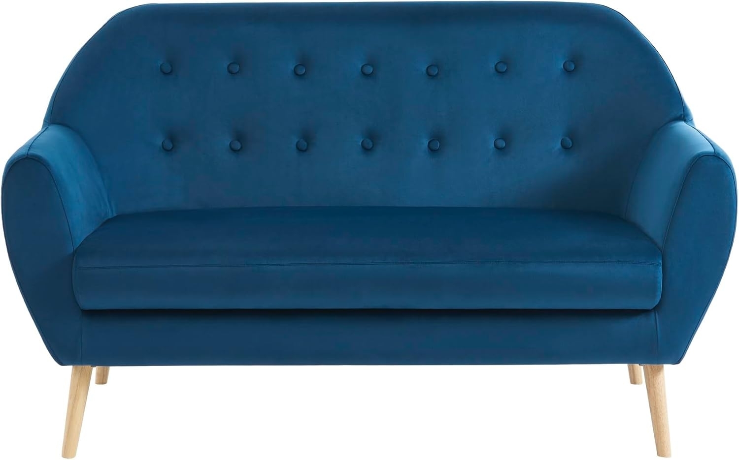 BAÏTA 2-Sitzer-Sofa aus Samt, Velours, blau, Dimensions du canapé : 114 x 62 x 84,5 cm Bild 1