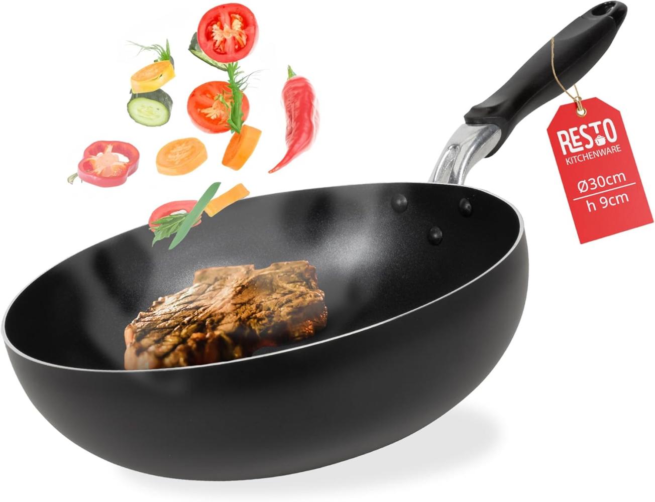 Frying pan Resto WOK D30 H9. 0CM/93603 RESTO Bild 1