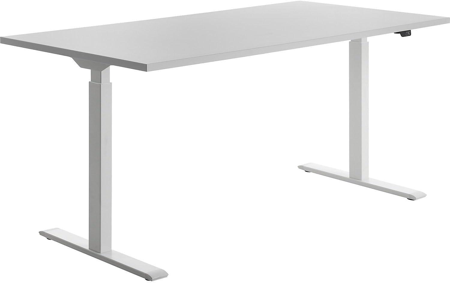 Topstar E-Table Höhenverstellbarer Schreibtisch, Holz, Weiss/Weiss, 160x80 Bild 1