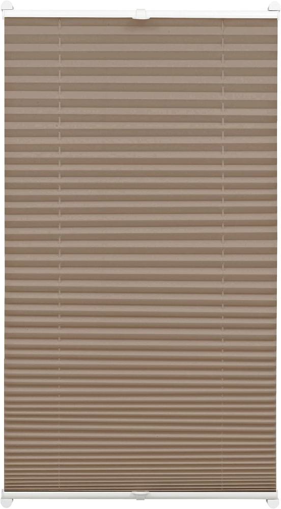 Gardinia EasyFix Plissee, mit 2 Bedienschienen, Taupe, 130x100 cm Bild 1