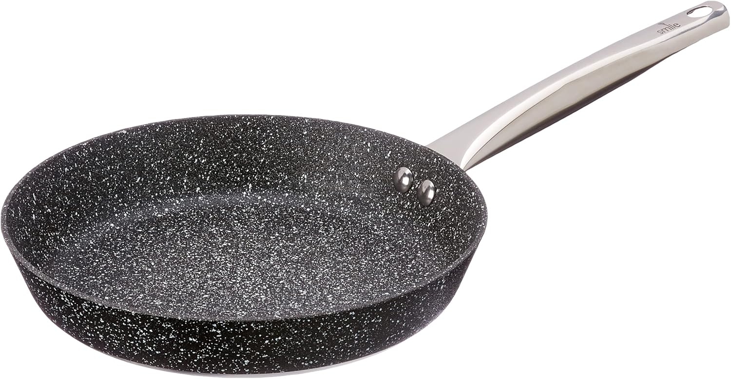 Smile MPC-28/9/01 Rund Allzweckpfanne Schwarz Edelstahl Keramik Gas Halogen Induktion Versiegelte Platte Edelstahl 28 cm Bild 1