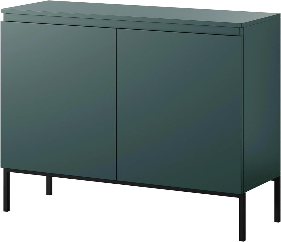 Selsey Bemmi - Kommode, Sideboard 2-türig, Dunkelgrün, 100 cm Bild 1