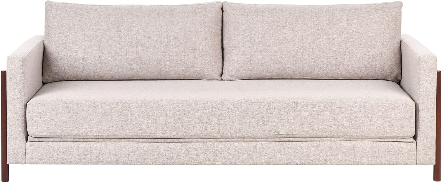 Schlafsofa 3-Sitzer ORSA Stoff Hellbraun Bild 1
