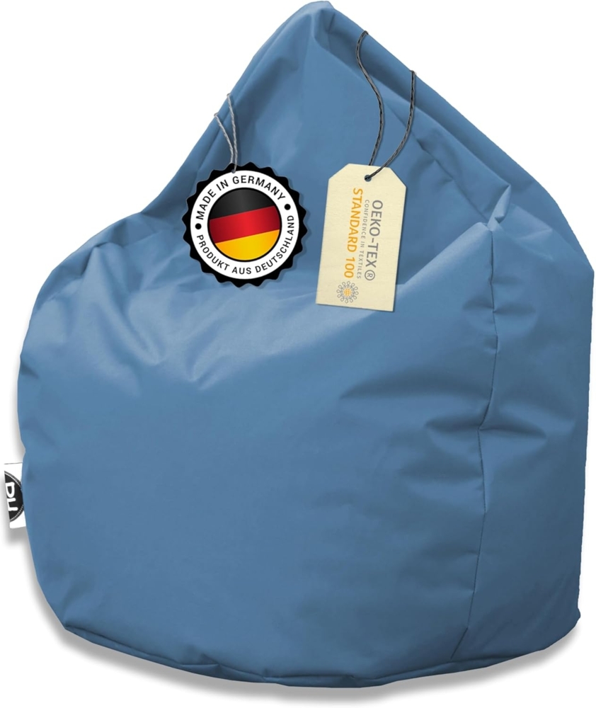 Patchhome Sitzsack Tropfenform - Blaugrau für In & Outdoor XXXL 480 Liter - mit Styropor Füllung in 25 versch. Farben und 3 Größen Bild 1