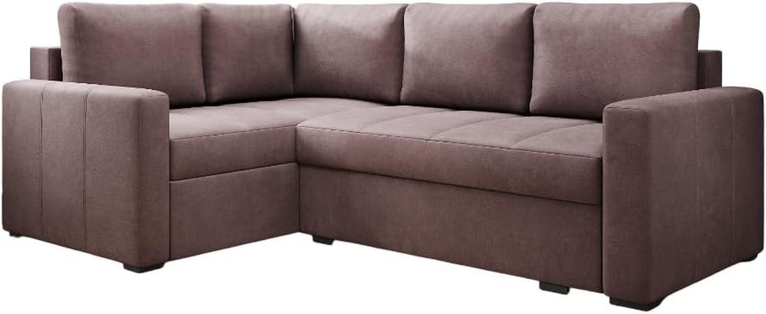 Designer Sofa Cortino mit Schlaffunktion und Stauraum Samt Rosé Links Bild 1