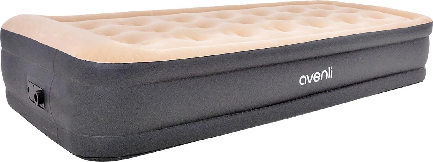 Avenli Luftbett selbstaufblasendes mit eingebauter Pumpe, beige / anthrazit, 196 x 97 x 47 cm Bild 1