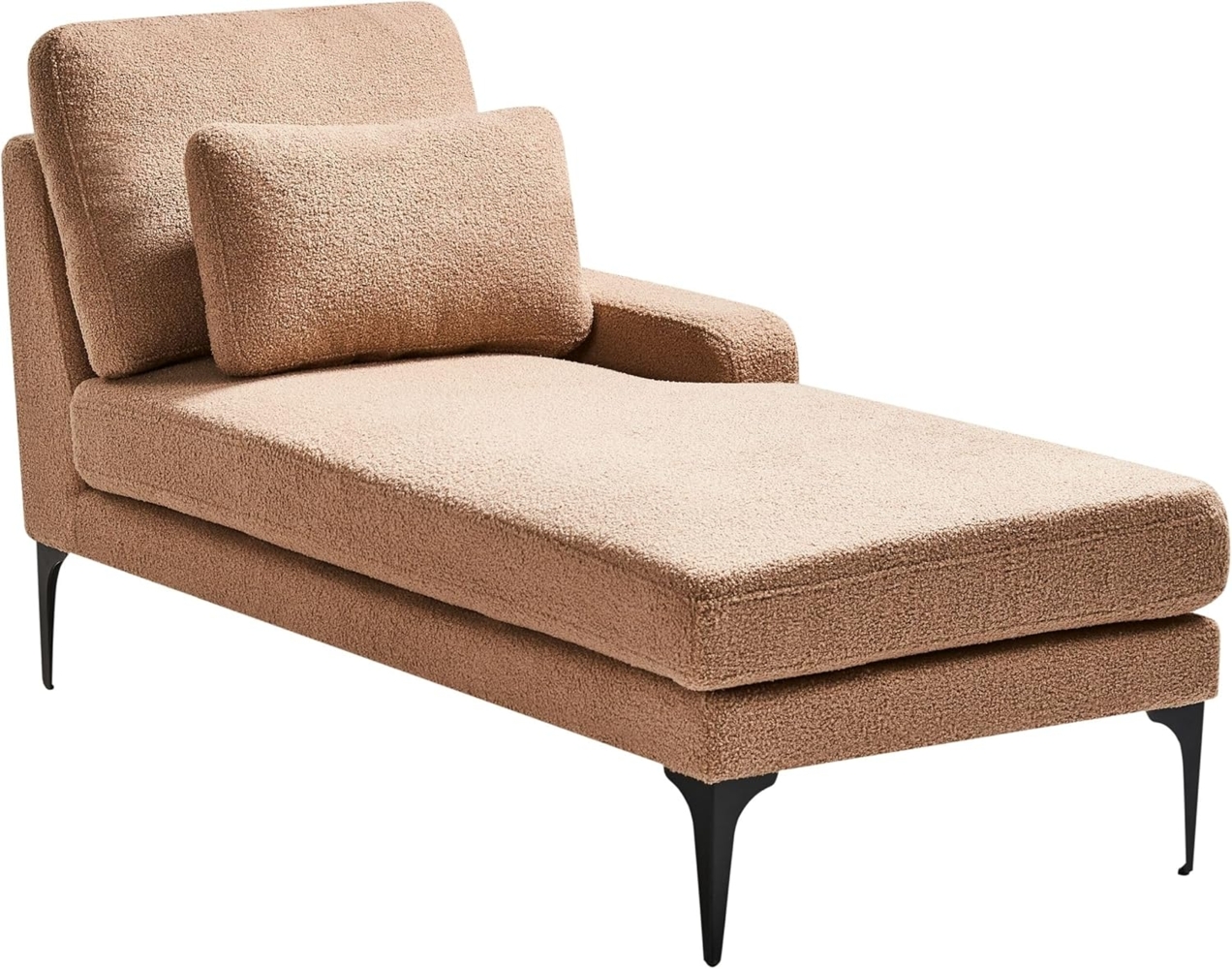 Linksseitige Chaiselounge EWRON Bouclé Sandbeige Bild 1