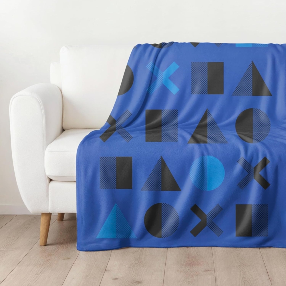 Wohndecke Playstation 5 Decke 160x200 cm, kuschelweich, passend zur Bettwäsche, MTOnlinehandel, Sofadecke, Fleece-Decke, das perfekte Geschenk Bild 1