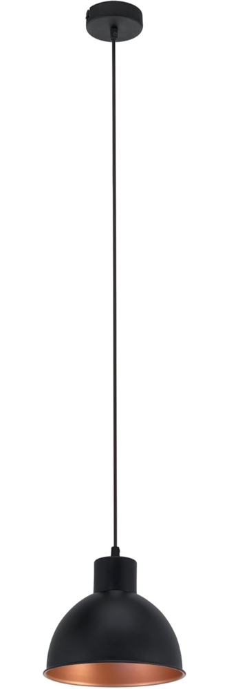 Eglo 49238 Hängeleuchte TRURO 1 Stahl schwarz, kupfer E27 1X40W H:110cm Ø21cm dimmbar Bild 1