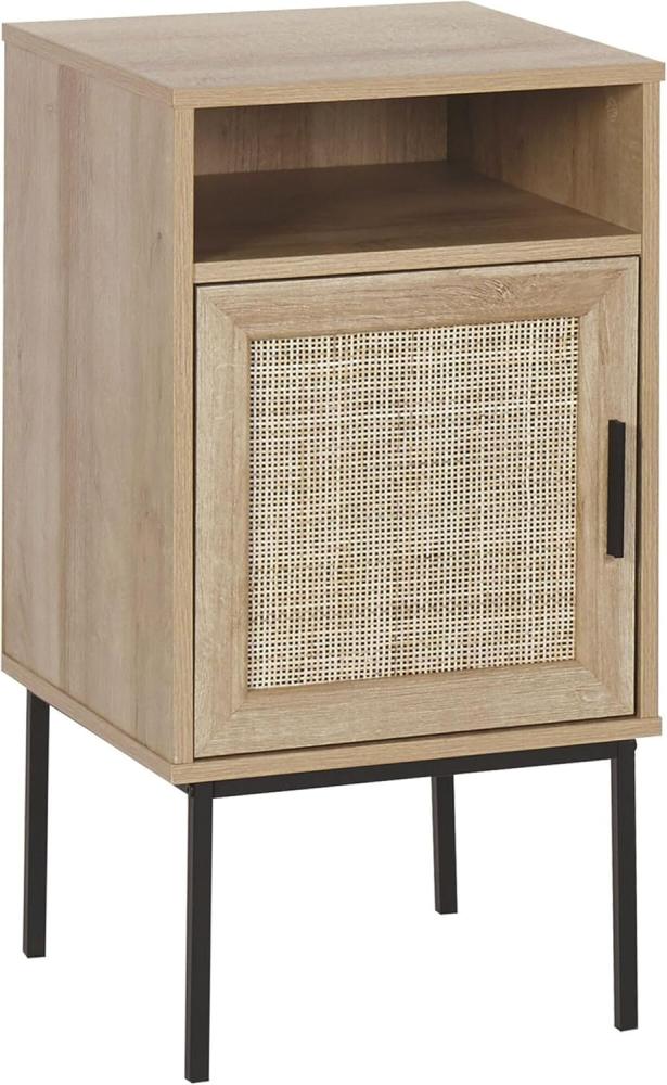 Nachttisch Rattan heller Holzfarbton PASCO Bild 1