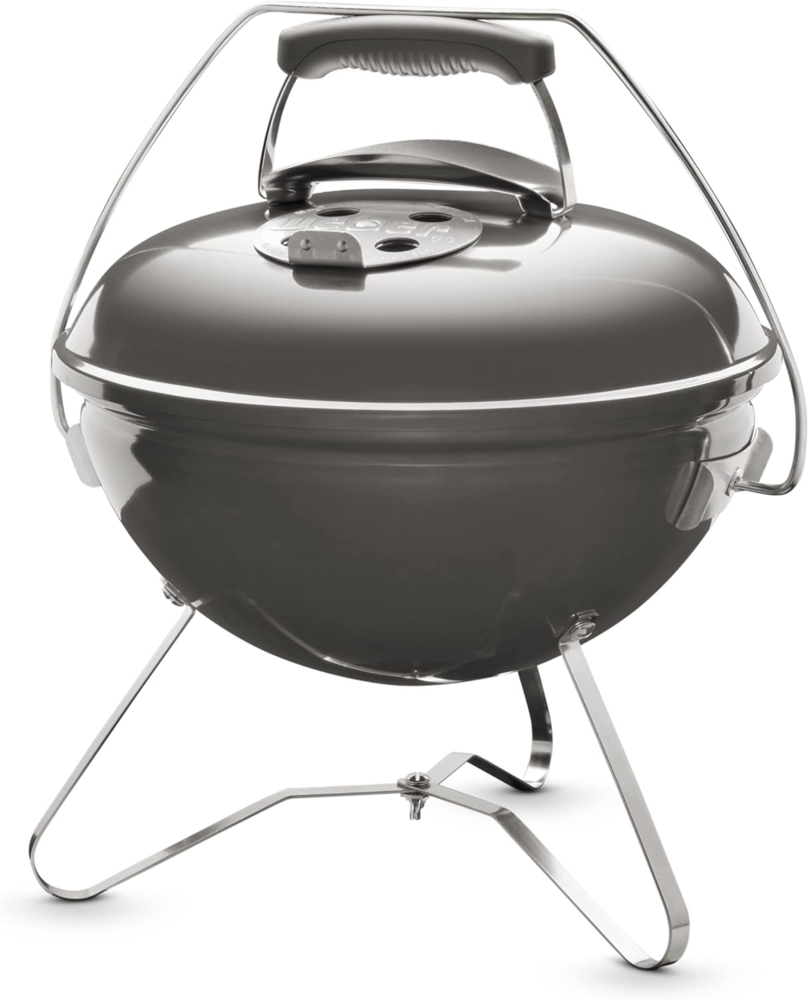 Weber Smokey Joe Premium Holzkohlegrill, Ø 37cm Grillfläche, portabeler BBQ Grill mit praktischem Tragebügel, porzellanemaillierten Deckel & Kessel - Smoke Gray (1126704) Bild 1