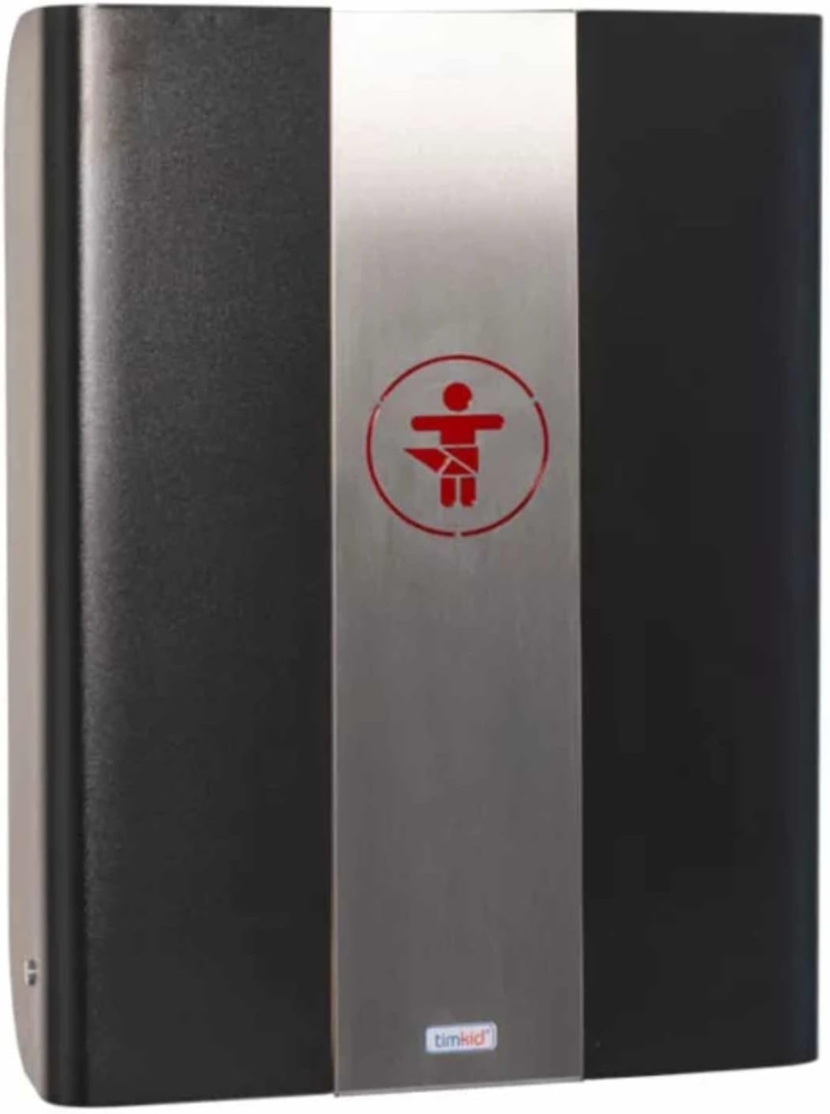 KEMMLIT Wickeltisch Pamplona Anthrazit/Timkid Kawaform midi- klappbar als Wandwickeltisch, Formholz, inkl. Wickelauflage (Anthrazit Edelstahl) Bild 1