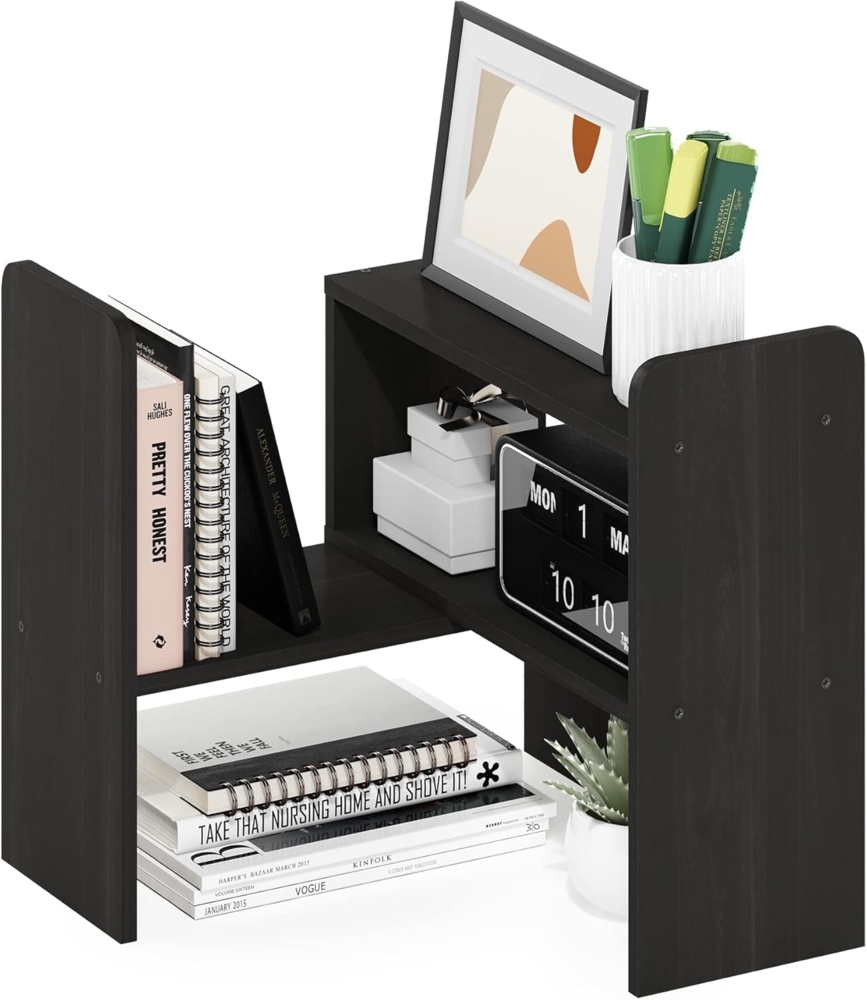 Furinno Classic Schreibtisch-Organizer-Bücherregal, Espresso Bild 1