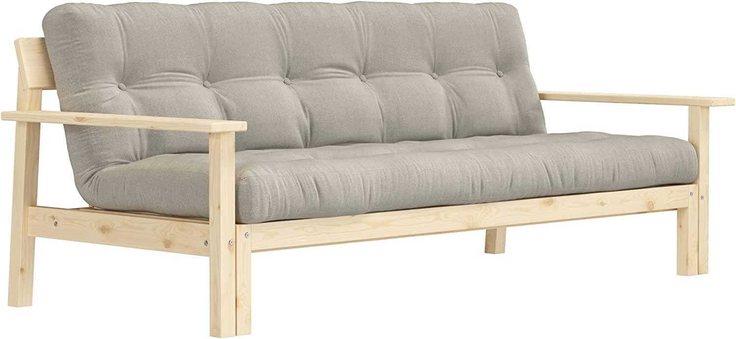 Schlafsofa UNWIND - Matratze Leinen / Gestell Natur lackiert - Karup Design Bild 1