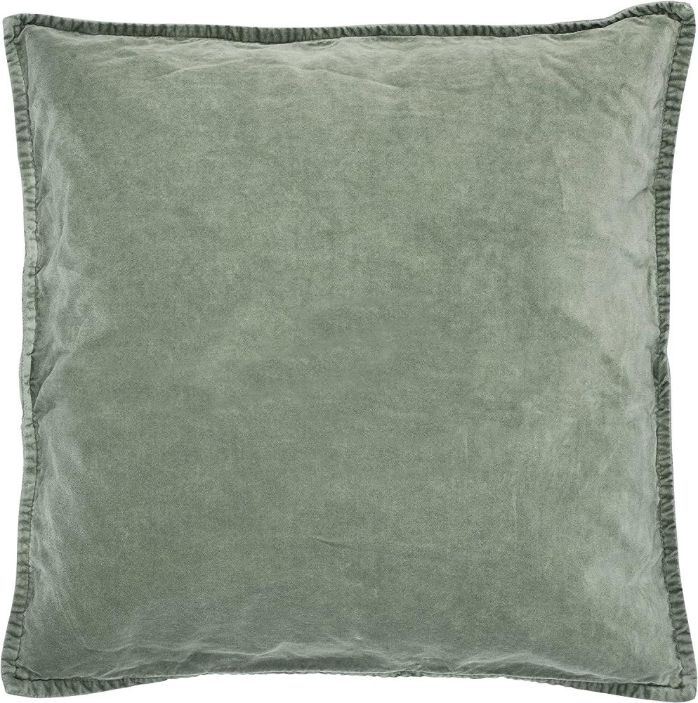 Kissenbezug Kissenhülle Samt Velour Grün Olive 52x52cm Ib Laursen 6230-29 Bild 1