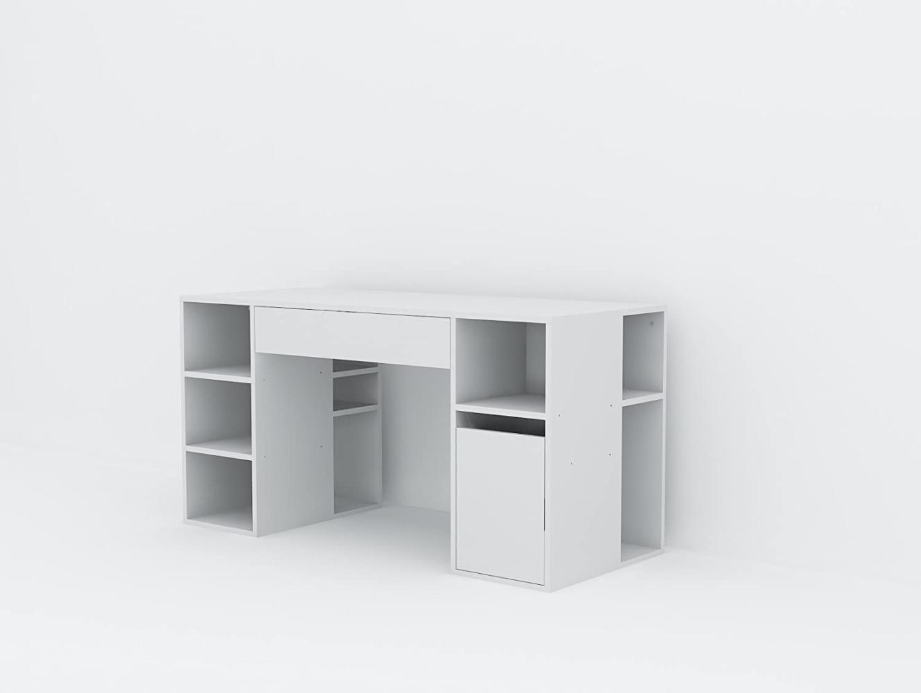 Schreibtisch 'Diamond' Weiß, 145 x 74 x 60 cm Bild 1