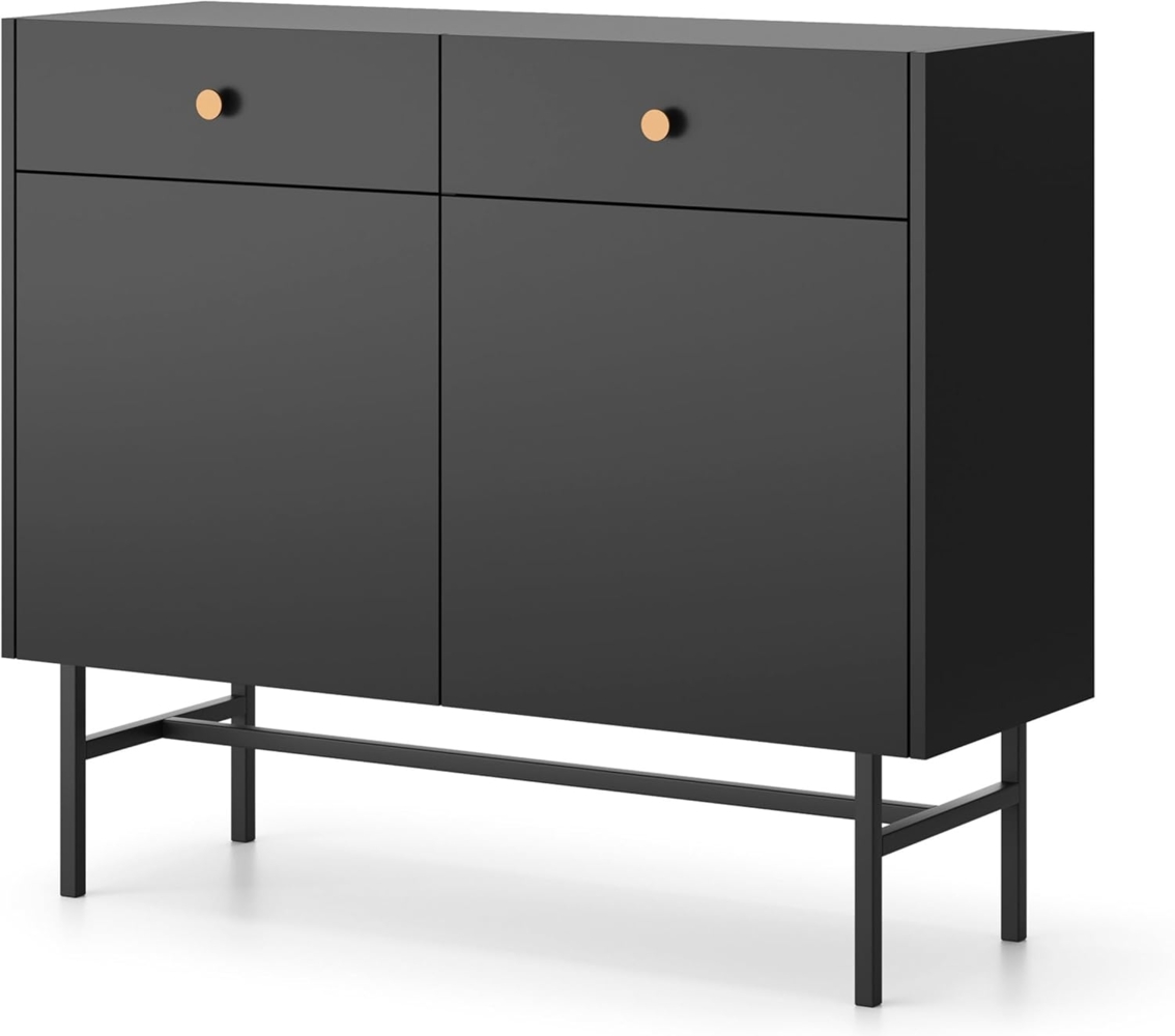 Selsey Divenos - Sideboard 2-türig, Schwarz, 104 cm Bild 1