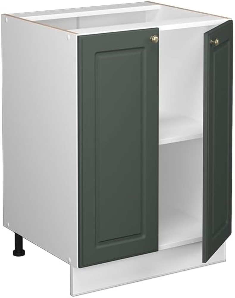 Vicco Küchenunterschrank Fame-Line, Grün-Gold Landhaus/Weiß, 60 cm, AP Eiche Bild 1