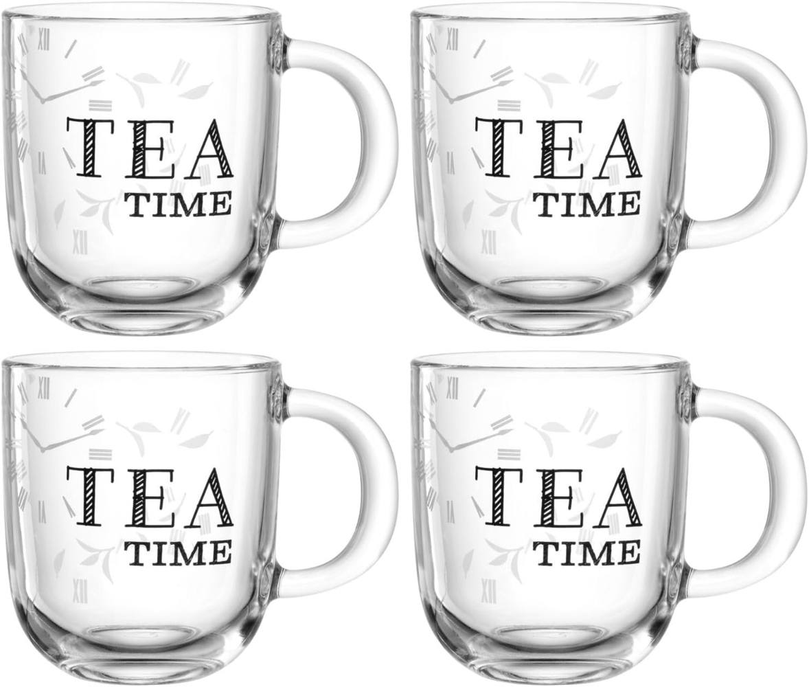 LEONARDO Tasse Becher "TEA TIME", 4er-Set, UFFICIO, Glas, spülmaschinengeeignet Bild 1