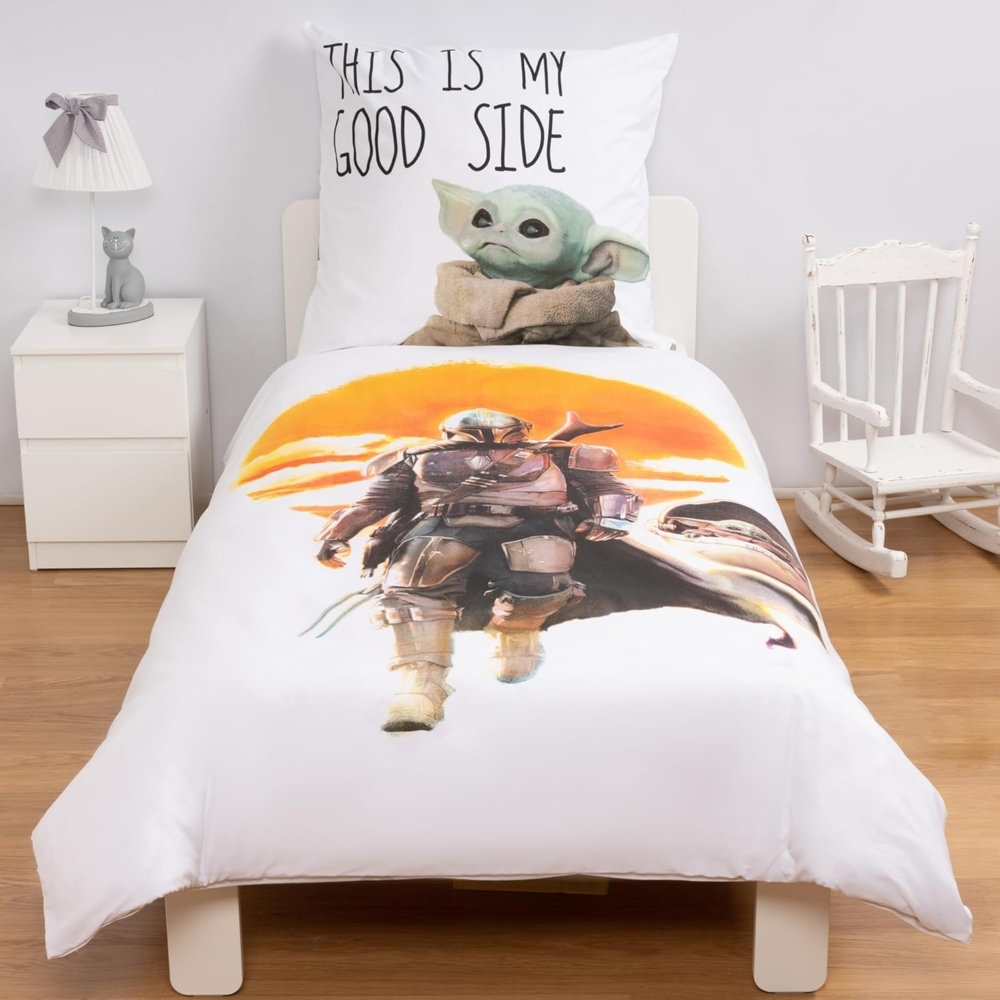 Disney Wendebettwäsche Disney Home Mandalorian Wendebettwäsche Set, 2 teilig, Mit Reißverschluss, 100% Baumwolle Bild 1