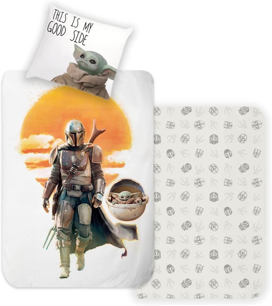 Disney Wendebettwäsche Disney Home Mandalorian Wendebettwäsche Set, 2 teilig, Mit Reißverschluss, 100% Baumwolle Bild 1