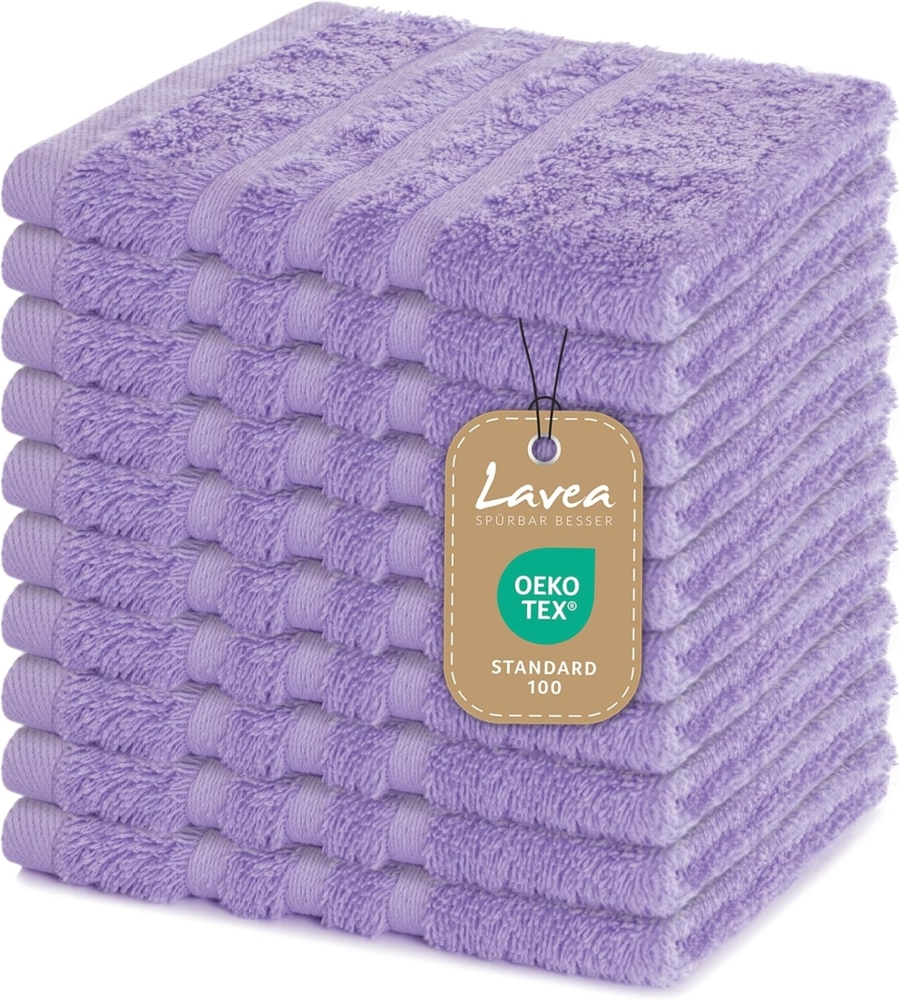 Lavea Seiftuch Elena, 30x30cm aus 100% Baumwolle, einzigartig weiche Seiftücher (Set, 10-St), ideal für die schonende Reinigung von Gesicht und Händen Bild 1