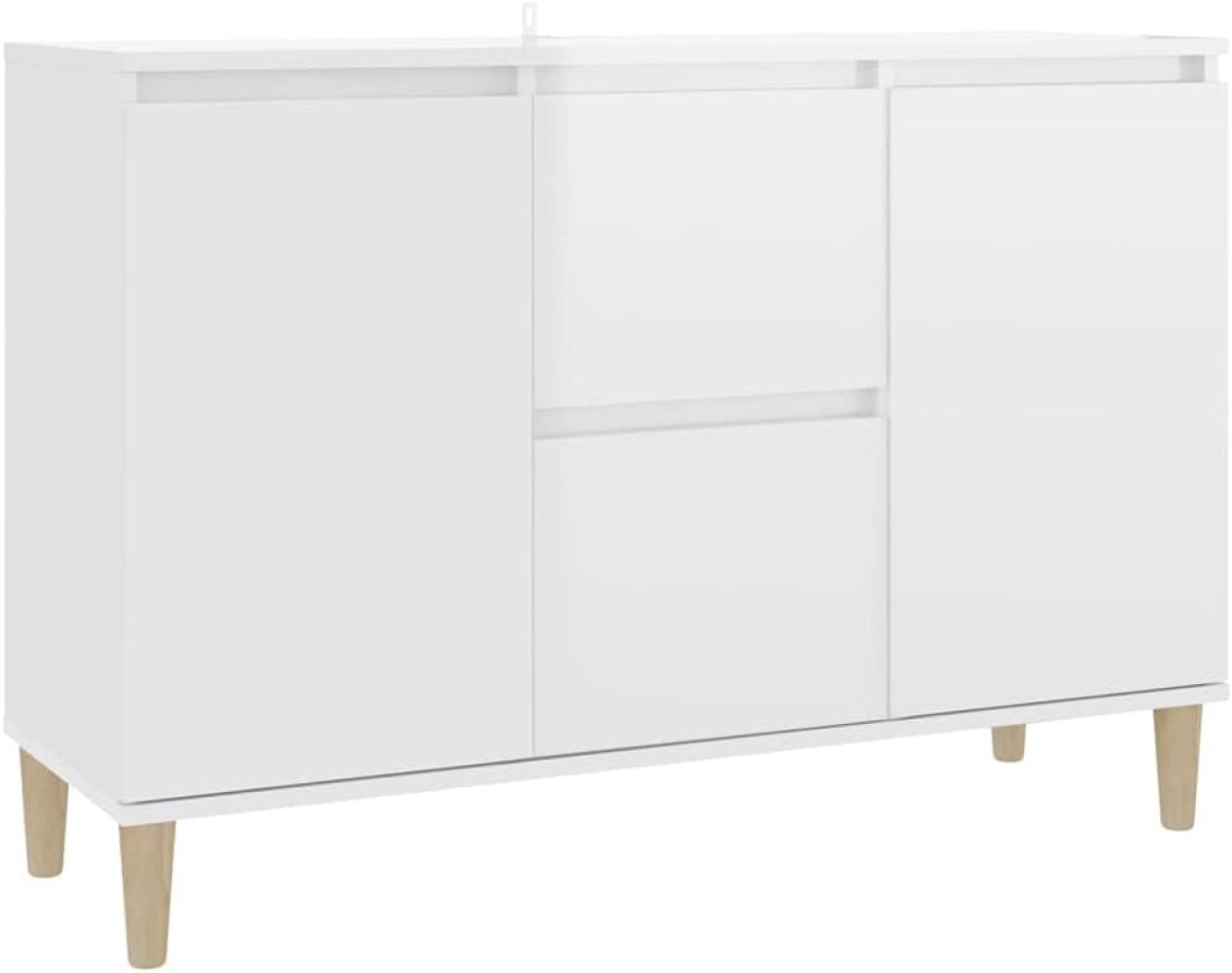 vidaXL Sideboard Hochglanz-Weiß 103,5 x 35 x 70 cm Spanplatte [806109] Bild 1