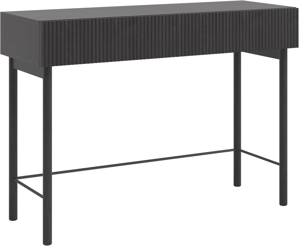 Selsey Nolie - Schminktisch mit 2 Schubladen, Holzoptik Esche Schwarz, 110 cm Bild 1