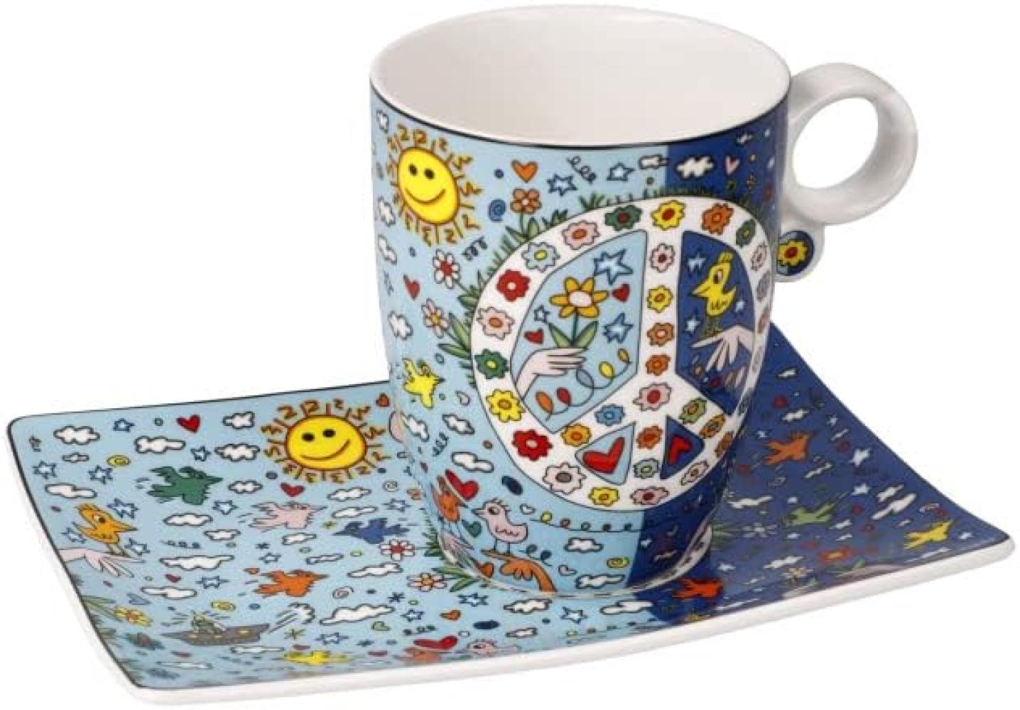 Goebel Künstlertasse James Rizzi - Give Peace a Chance, Fine Bone China, Bunt, 0. 4 L, 26102801 Bild 1