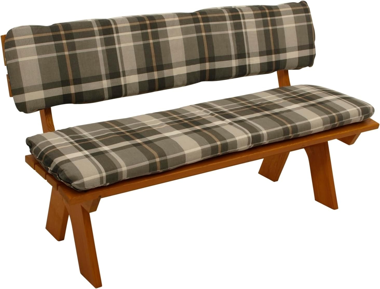 DEGAMO Bankauflage SEATTLE, (1 St), 3-sitzer 150cm, Farbe grau/beige, 2-teilig, für Gartenbank Bild 1