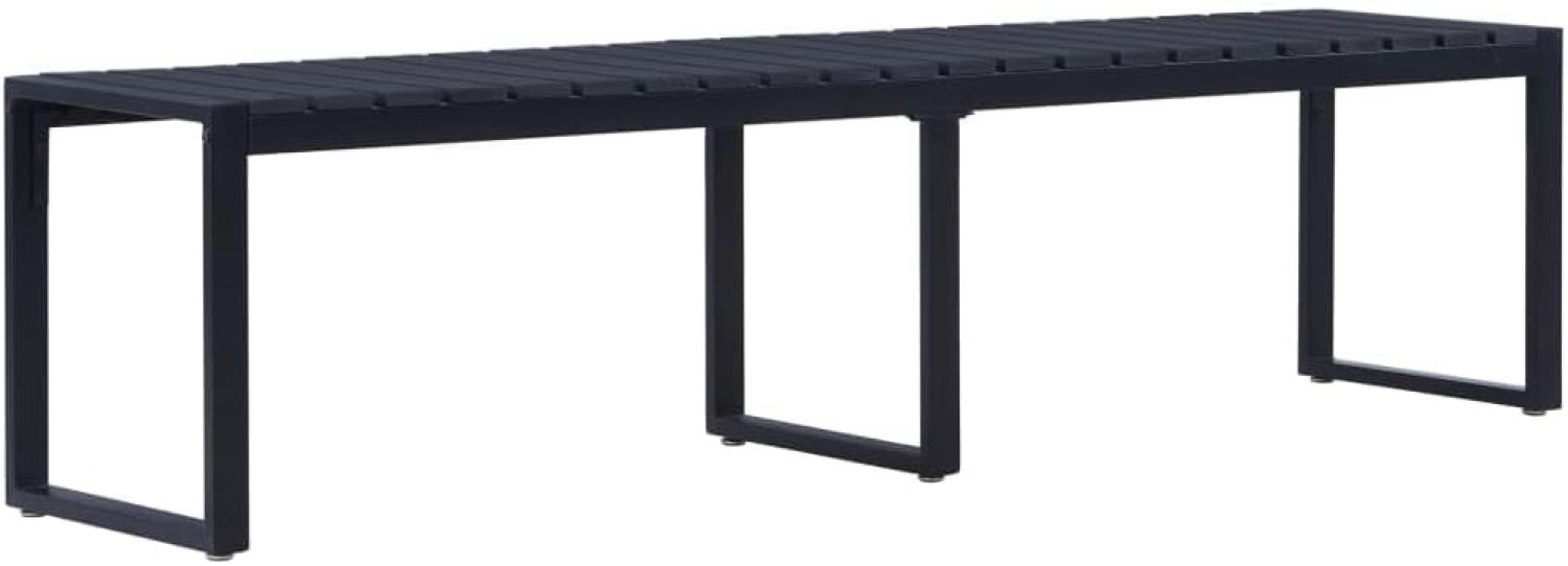 vidaXL Gartenbank 180 cm PS-Platte Schwarz 49493 Bild 1