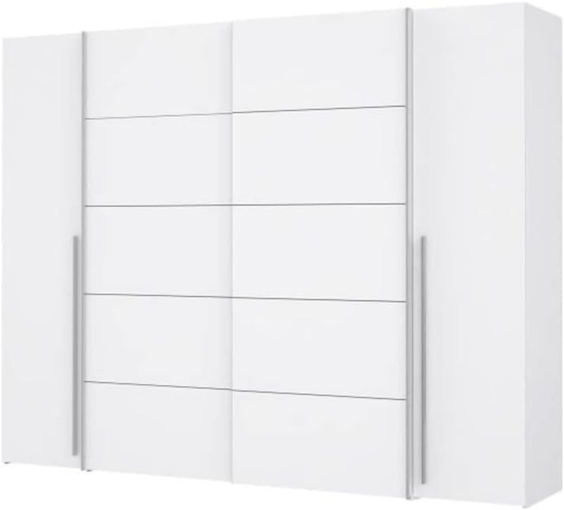 FORTE 'Nagaro' Dreh- und Schwebetürenschrank, 210 x 61 x 270 cm, Weiß Bild 1
