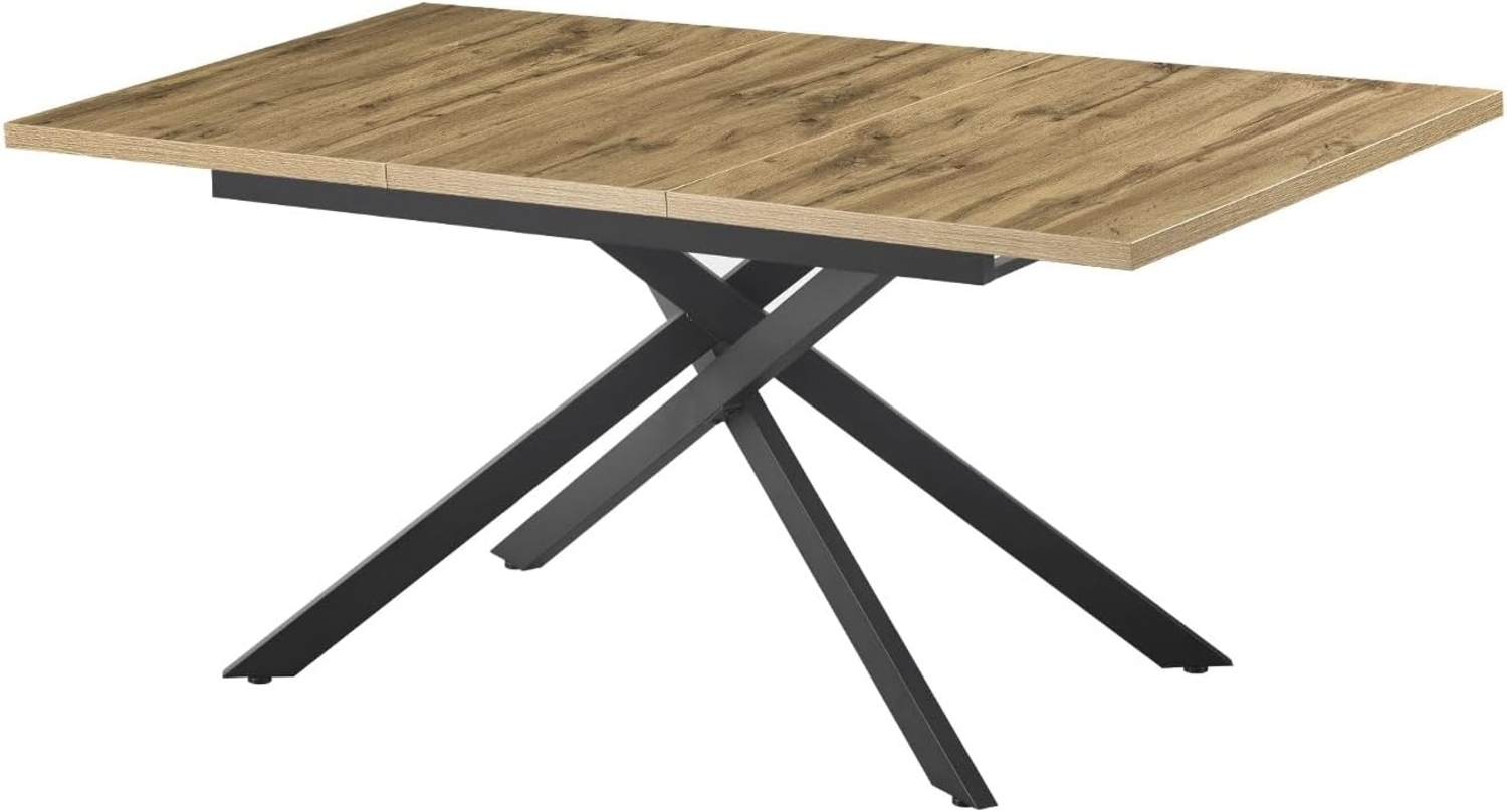 B&D home Esstisch Ausziehtisch LARS, X-Gestell, ausziehbar, 120-160cm, 4-6 Personen Bild 1