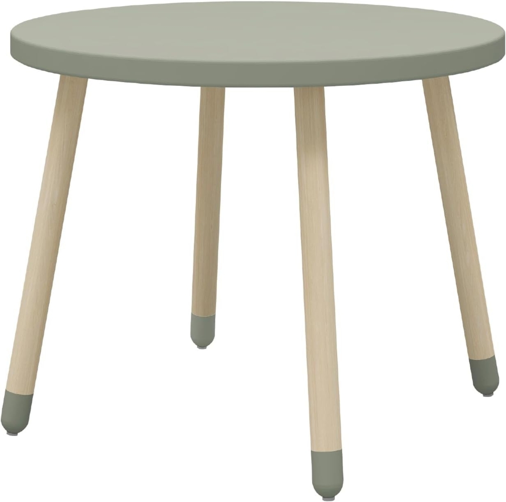 Flexa Dots Kindertisch mit Punkten für Kinderzimmer | FSC-Zertifiziert aus MDF und Eschenholz | Kann auch als Kaffeetisch benutzt Werden | B: 60 cm und H: 47 cm (Farbe: Naturgrün) Bild 1