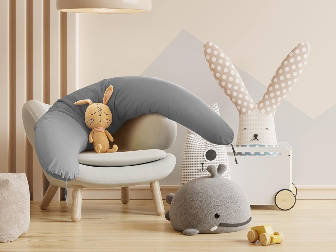 Traumnacht Stillkissen XXL Lagerungskissen Schwangerschaftskissen Seitenschläferkissen 40x190 cm, Öko-Tex zertifiziert, produziert nach deutschem Qualitätsstandard Bild 1