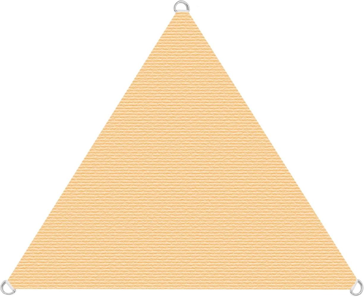 Sonnenschutzsegel Schattenspender Sonnensegel 3x3x3m HDPE beige Dreieck Segel Bild 1