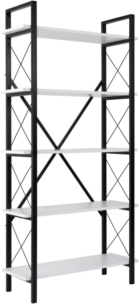 Bücherregal, 'Elysian', 180 x 33,5 x 90, Weiß, Schwarz Bild 1