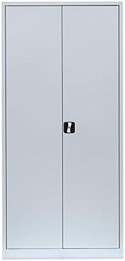 Stahl-Aktenschrank Metallschrank abschließbar Büroschrank Stahlschrank 195 x 92,5 x 60cm Lichtgrau 530360 Bild 1