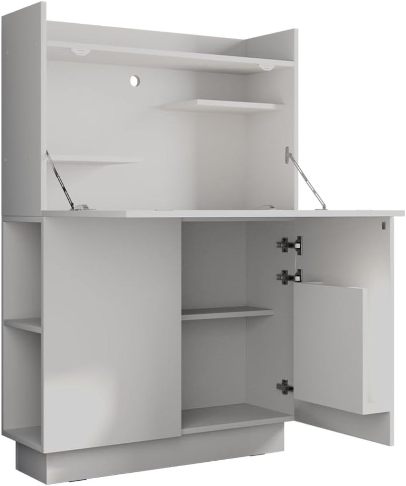 Sekretär Schreibtisch Alena Weiß 85 x 27 cm Vicco Bild 1