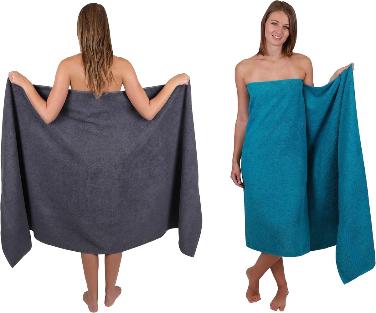 Betz Badetuch 2 Stück Badetücher groß XXL PALERMO Größe 100x200 cm, 100% Baumwolle (Set) Bild 1