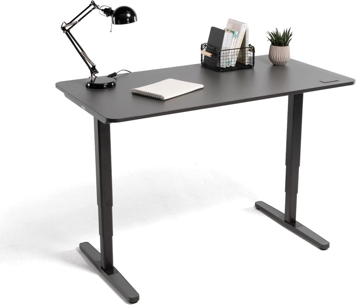 Yaasa Desk Pro II Elektrisch Höhenverstellbarer Schreibtisch mit Memory Funktion und Kollisionssensor, Dunkelgrau/Schwarz 139x75 cm Bild 1