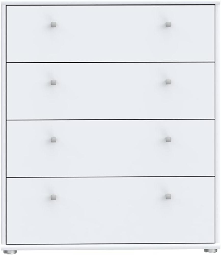 FORTE Tempra2 Kommode, Holzwerkstoff, Weiß, 73,7 x 85,5 x 34,8 cm Bild 1