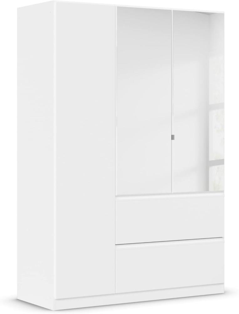 rauch Kleiderschrank, Drehtürenschrank COSTA, 3-türig, 2 Spiegeltüren, 2 Schubkästen, push-to-open, Alpinweiß, 136 x 197 x 54 cm Bild 1