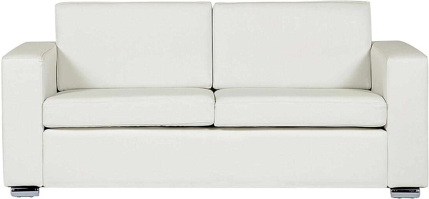3-Sitzer Sofa Leder weiß HELSINKI Bild 1