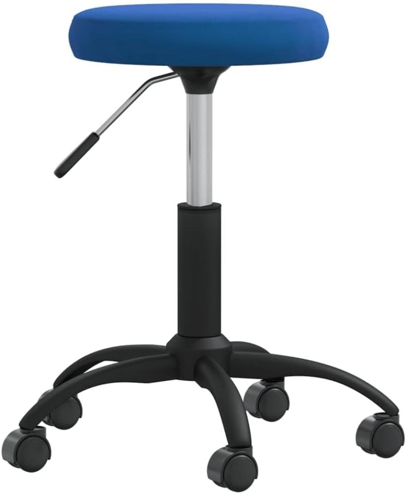 vidaXL Massagehocker Samt Blau Bild 1