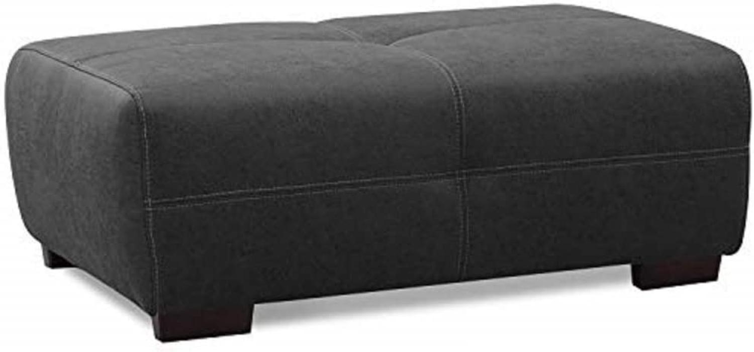 CAVADORE Hocker Mavericco / XXL-Fußbank, Sitzhocker, Polsterbank in Lederoptik / Modernes Design / Passend zu Big Sofa und Ecksofa Mavericco / 108 x 71 x 41 / Dunkelgrau Bild 1