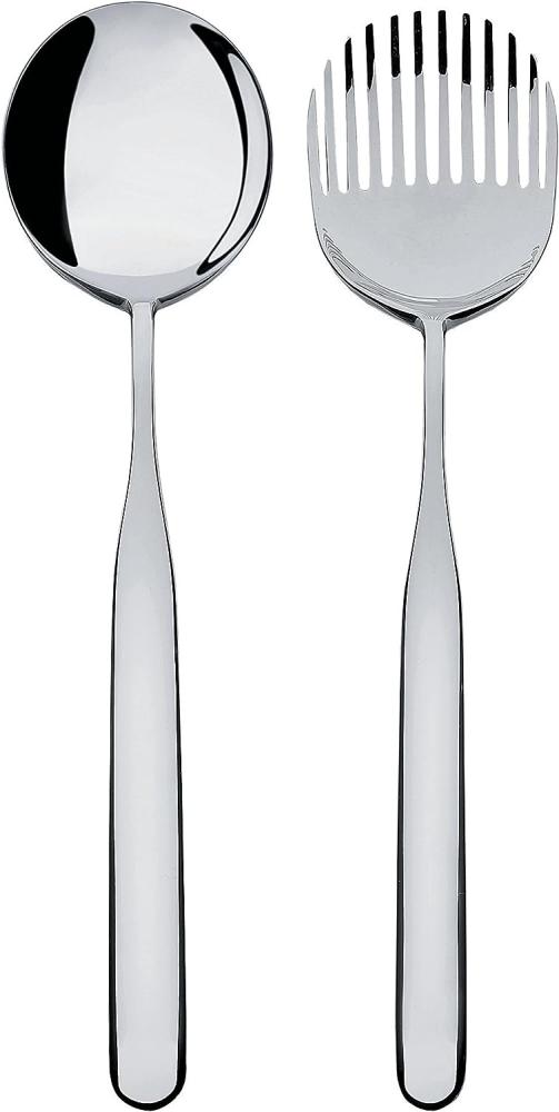 Alessi Collo-Alto, Salatbesteck aus Edelstahl 18-10 glänzend poliert, Silver, 26. 5x3x8 cm Bild 1