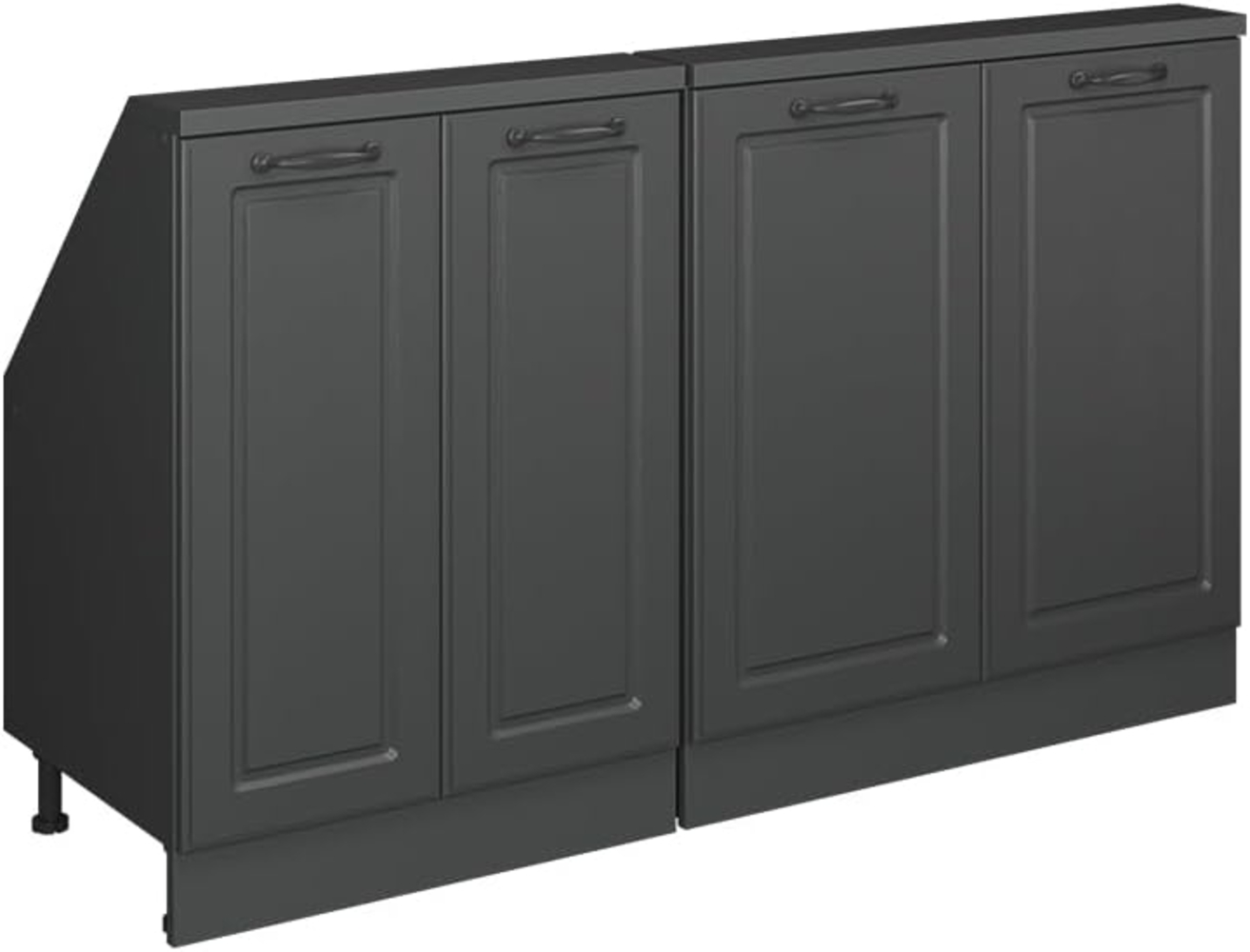 Dachschrägenschrank-Set Rion Anthrazit Landhaus/Anthrazit 2er Set Vicco Bild 1