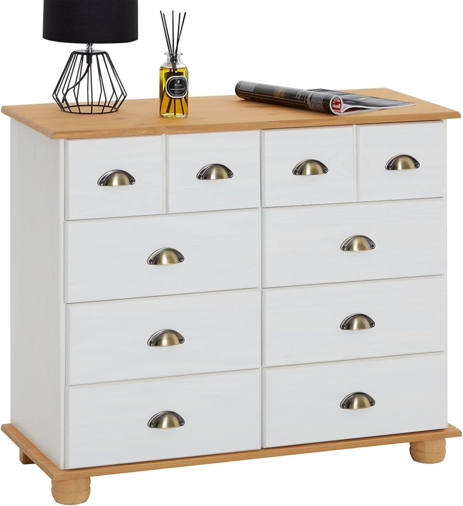 IDIMEX Kommode COLMAR, Schubladenschrank Kommode Apothekerschrank Sideboard, 8 Schubladen wei Bild 1